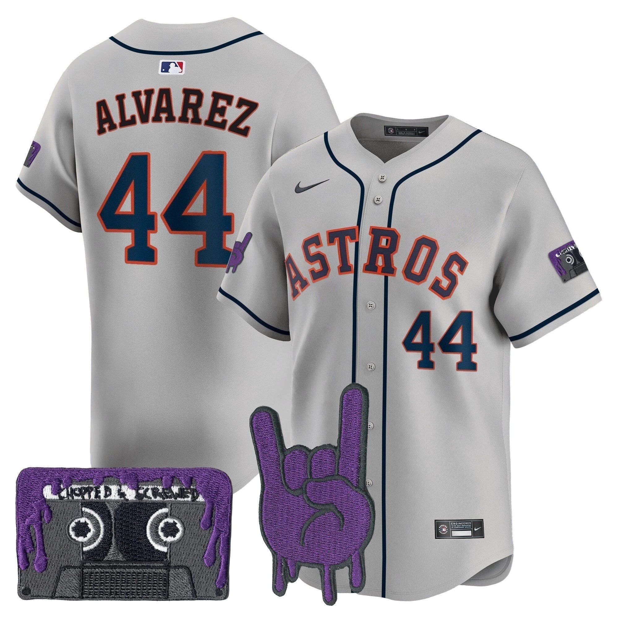 HOU DJ Screw Patch Vapor Premier Limited Jersey - All Stitched by Houston Astros