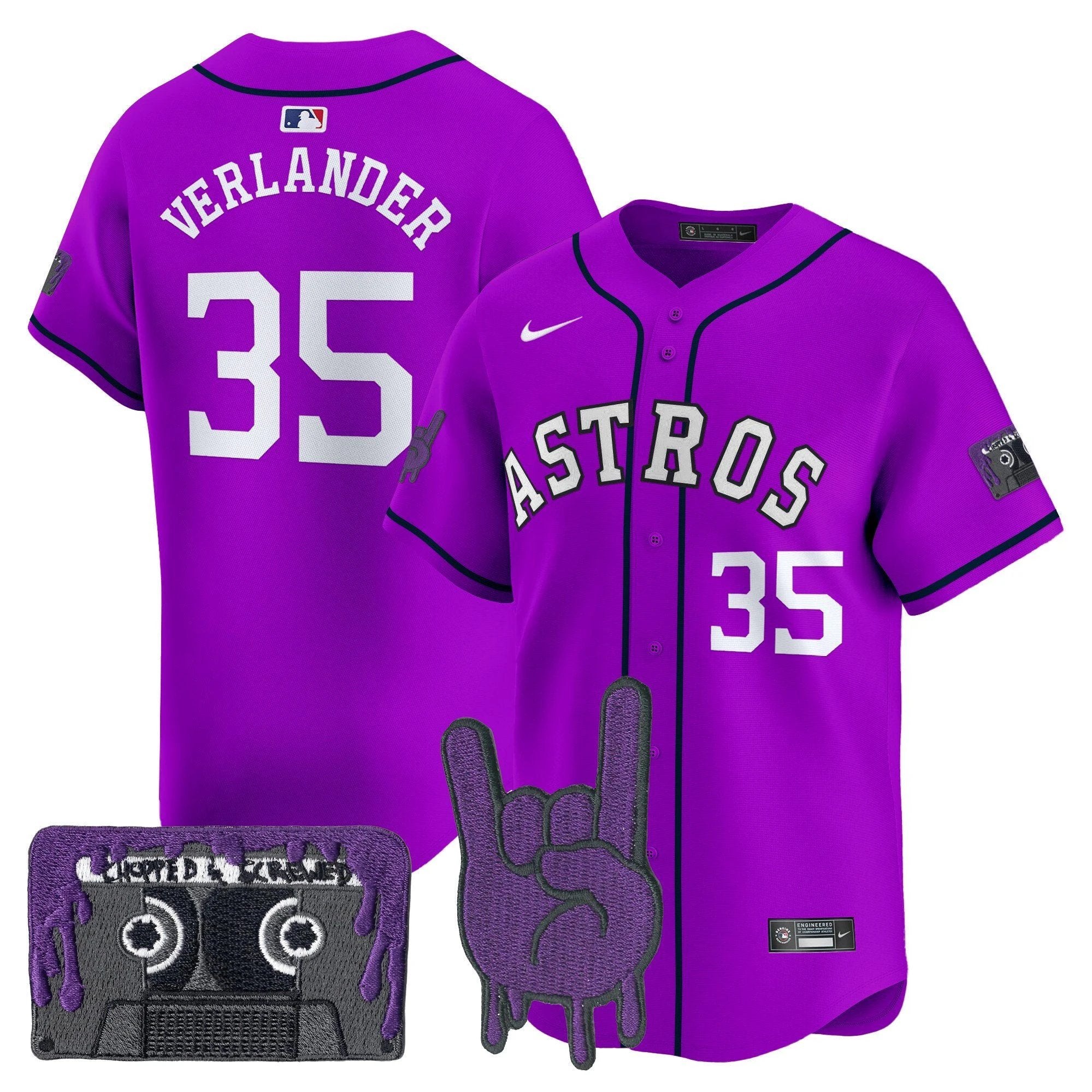 HOU DJ Screw Patch Vapor Premier Limited Jersey - All Stitched by Houston Astros
