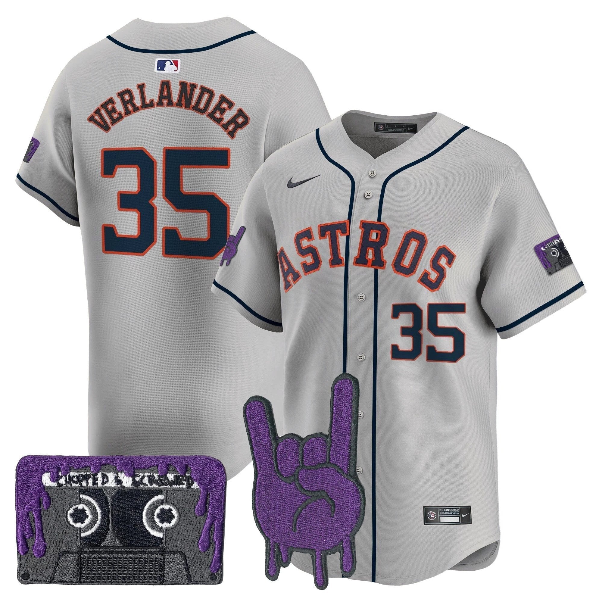 HOU DJ Screw Patch Vapor Premier Limited Jersey - All Stitched by Houston Astros