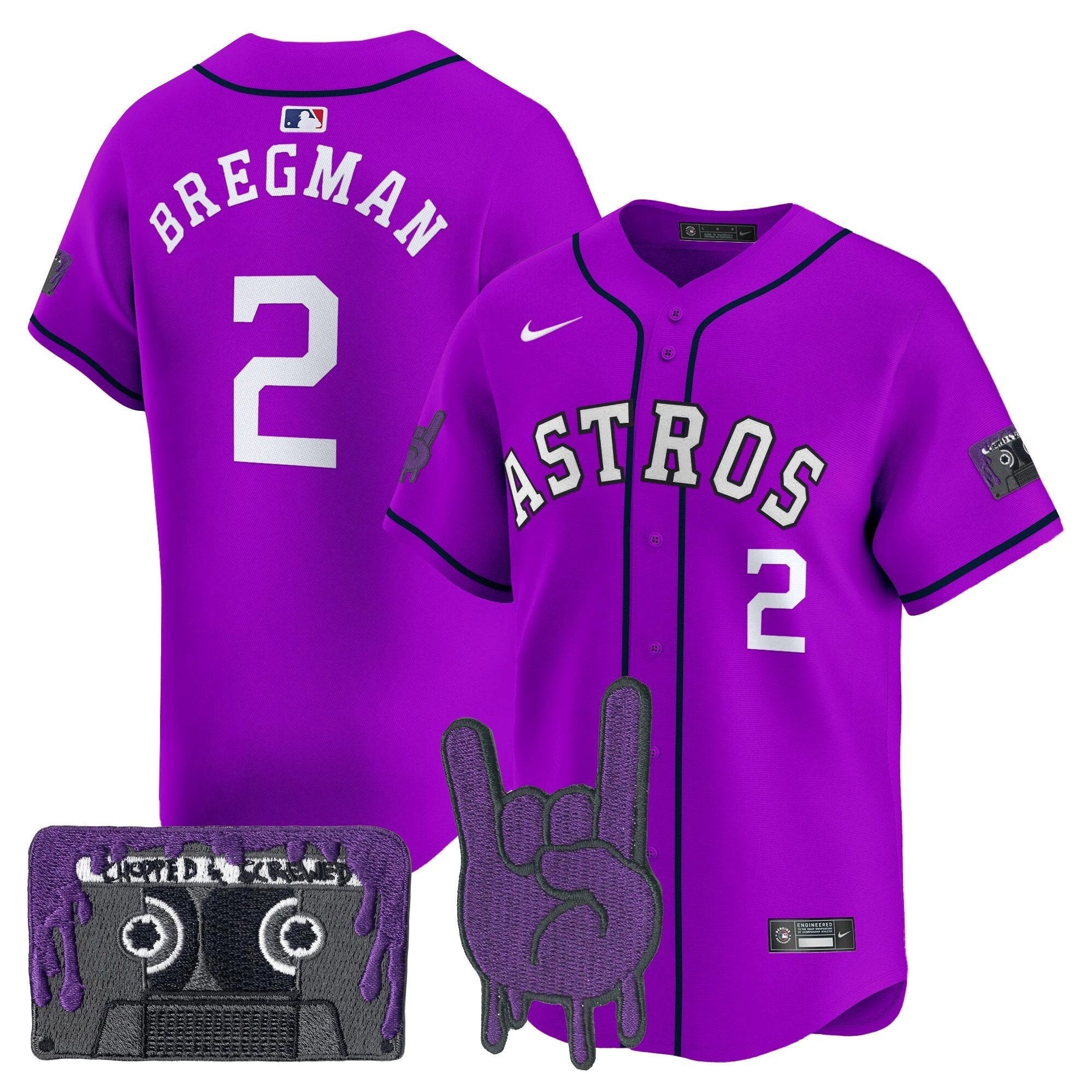 HOU DJ Screw Patch Vapor Premier Limited Jersey - All Stitched by Houston Astros