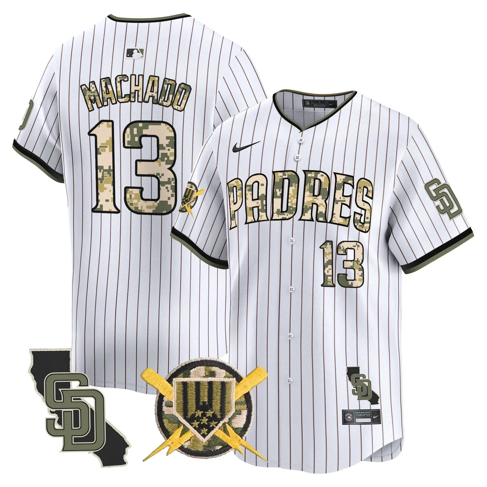 Padres Armed Forces Day Vapor Premier Limited Jersey - All Stitched by Digigearus