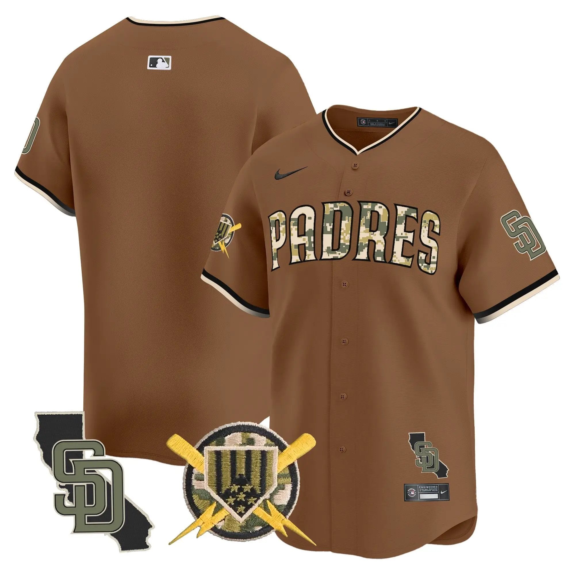 Padres Armed Forces Day Vapor Premier Limited Jersey - All Stitched by Digigearus