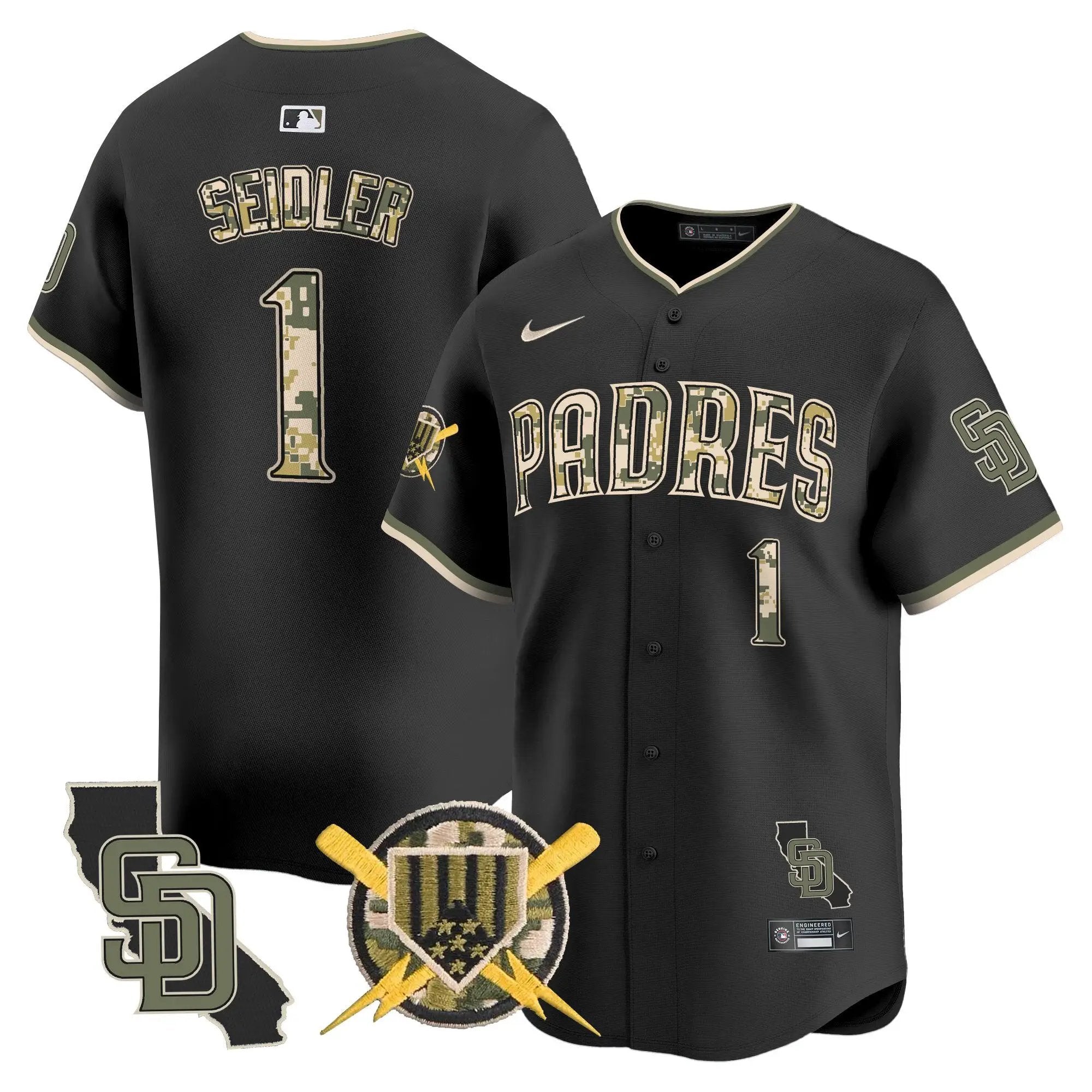Padres Armed Forces Day Vapor Premier Limited Jersey - All Stitched by Digigearus