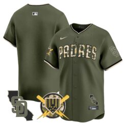 Padres Armed Forces Day Vapor Premier Limited Jersey - All Stitched by Digigearus
