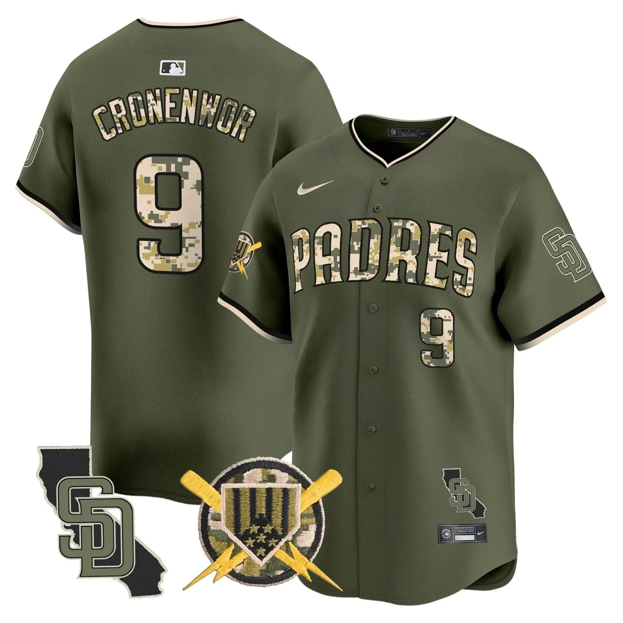Padres Armed Forces Day Vapor Premier Limited Jersey - All Stitched by Digigearus