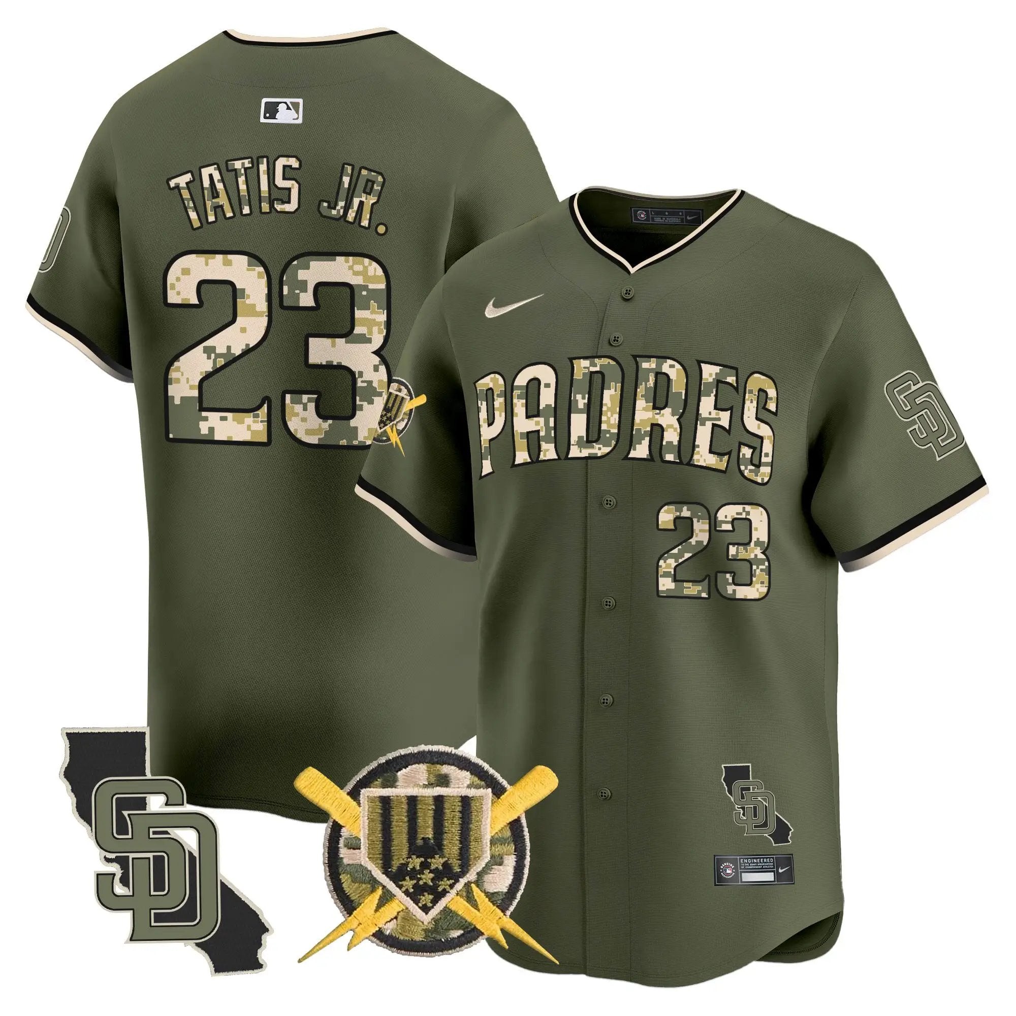 Padres Armed Forces Day Vapor Premier Limited Jersey - All Stitched by Digigearus