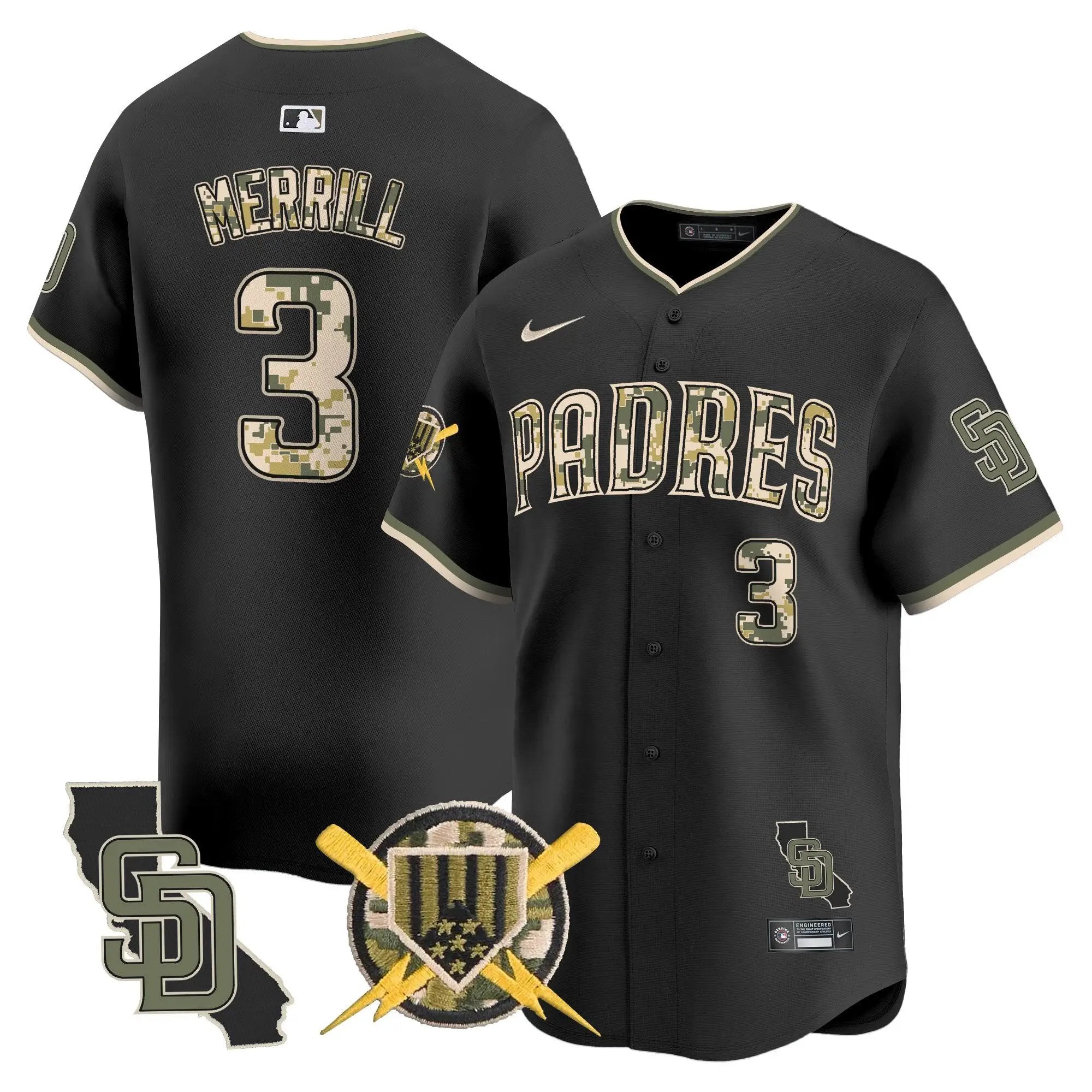 Padres Armed Forces Day Vapor Premier Limited Jersey - All Stitched by Digigearus