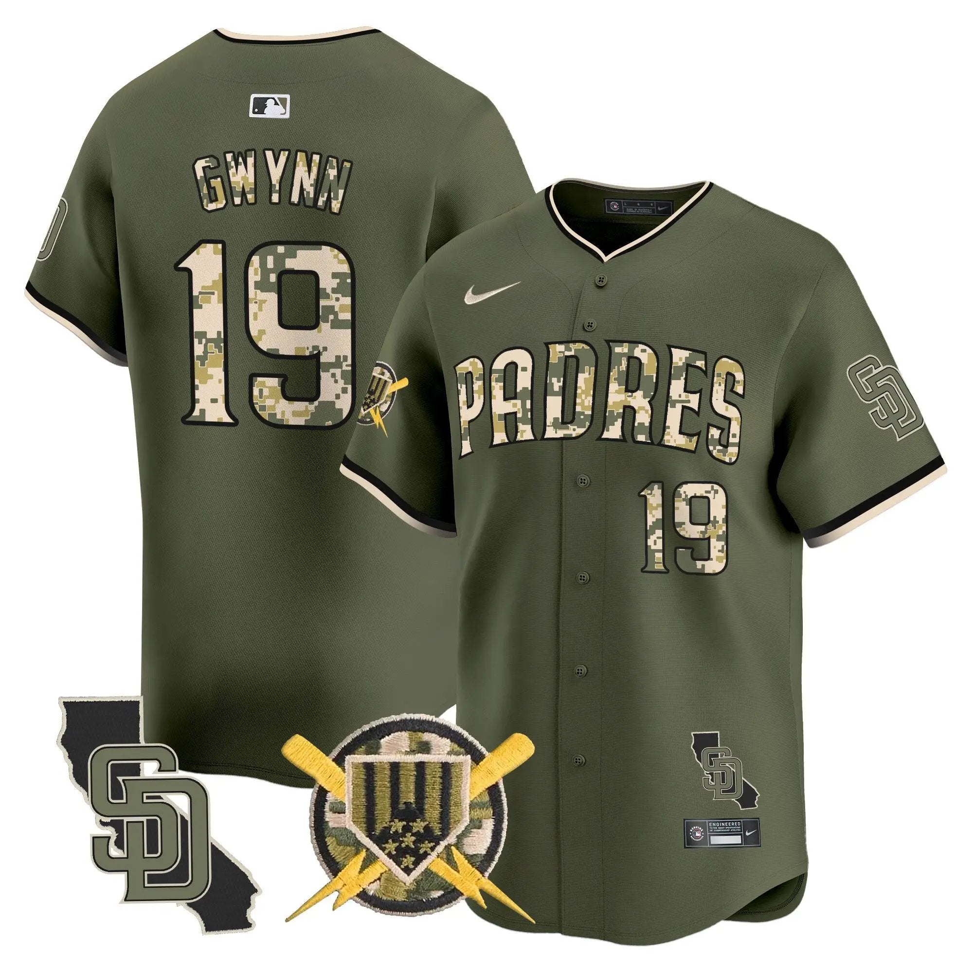 Padres Armed Forces Day Vapor Premier Limited Jersey - All Stitched by Digigearus