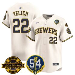 MIL 'Bob Uecker - 54 Seasons for Brewers' Vapor Premier Limited Jersey - All Stitched -N1 by Milwaukee Brewers