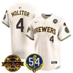 MIL 'Bob Uecker - 54 Seasons for Brewers' Vapor Premier Limited Jersey - All Stitched -N1 by Milwaukee Brewers
