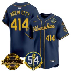 MIL 'Bob Uecker - 54 Seasons for Brewers' Vapor Premier Limited Jersey - All Stitched -N1 by Milwaukee Brewers