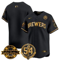 MIL 'Bob Uecker - 54 Seasons for Brewers' Vapor Premier Limited Jersey - All Stitched -N1 by Milwaukee Brewers