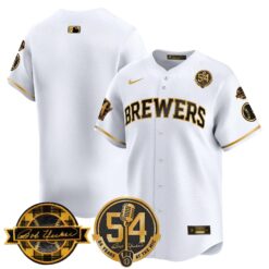 MIL 'Bob Uecker - 54 Seasons for Brewers' Vapor Premier Limited Jersey - All Stitched -N1 by Milwaukee Brewers