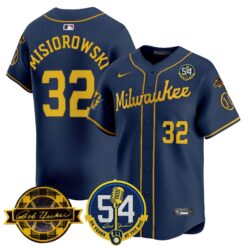 MIL 'Bob Uecker - 54 Seasons for Brewers' Vapor Premier Limited Jersey - All Stitched -N1 by Milwaukee Brewers