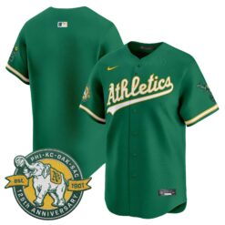 OAK 125th Anniversary Patch Vapor Premier Limited Jersey - All Stitched by Oakland Athletics