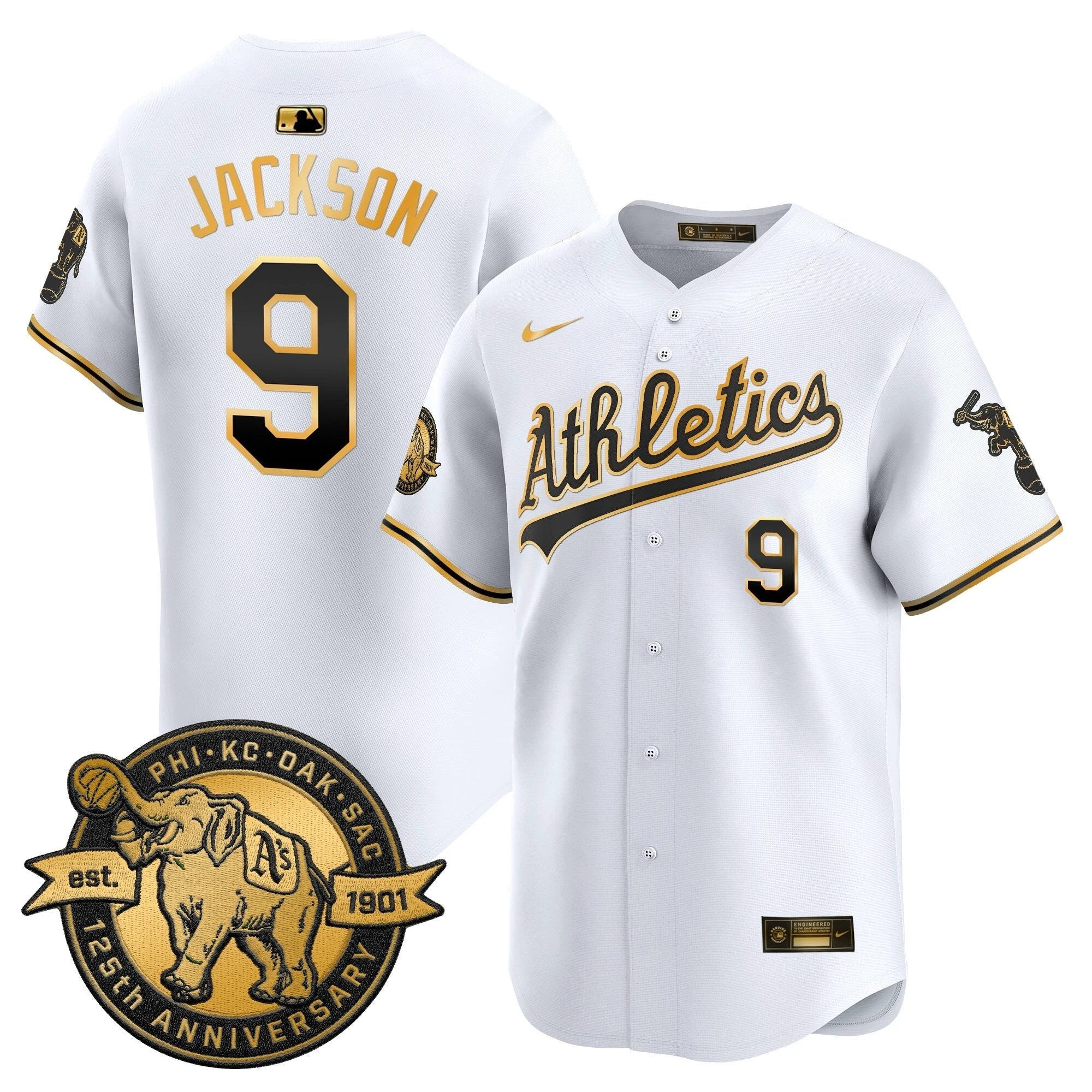 OAK 125th Anniversary Patch Vapor Premier Limited Jersey - All Stitched by Oakland Athletics