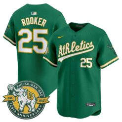 OAK 125th Anniversary Patch Vapor Premier Limited Jersey - All Stitched by Oakland Athletics