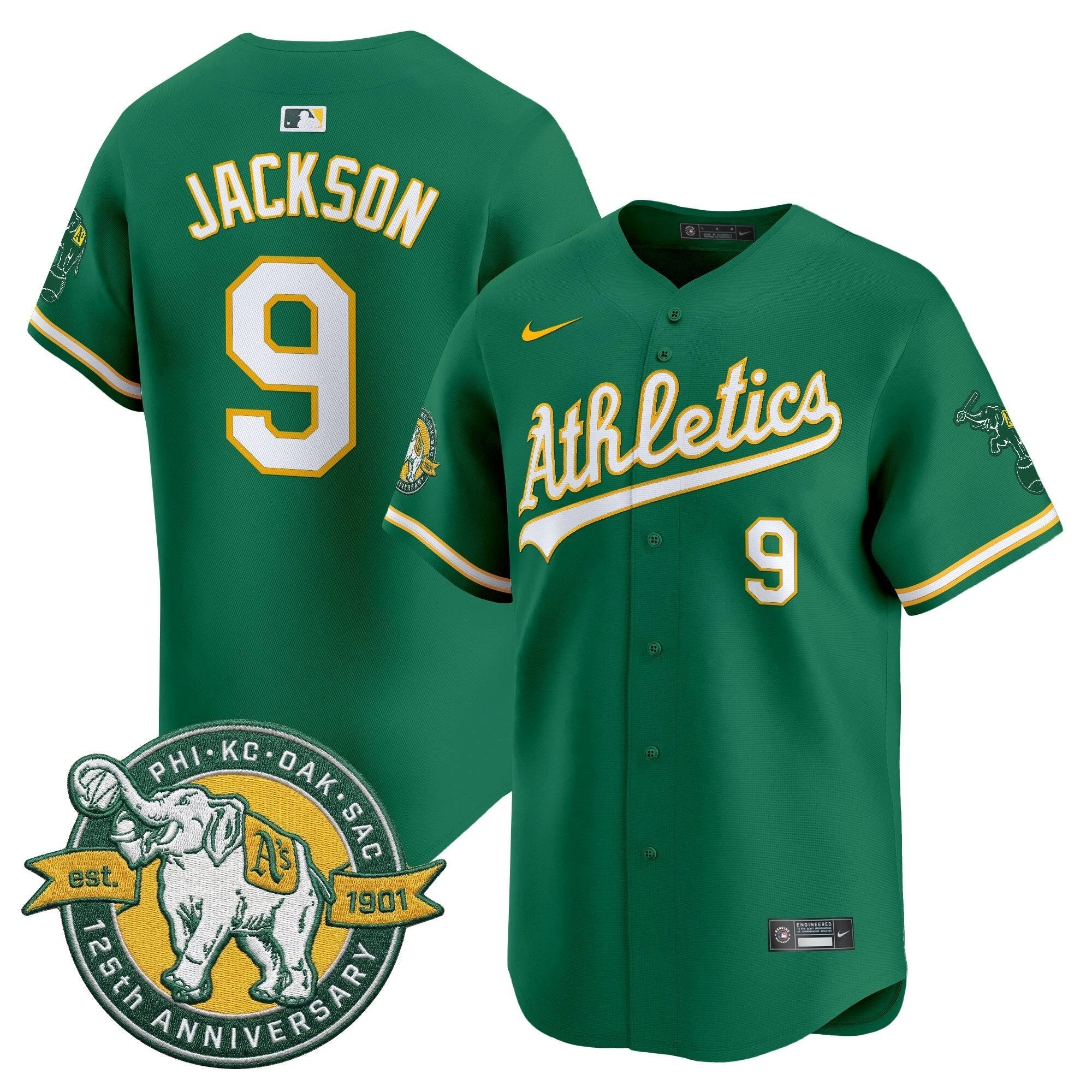 OAK 125th Anniversary Patch Vapor Premier Limited Jersey - All Stitched by Oakland Athletics