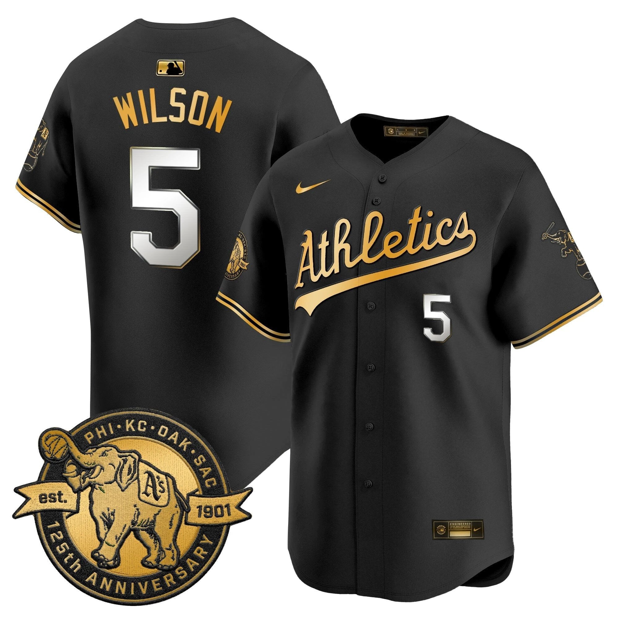 OAK 125th Anniversary Patch Vapor Premier Limited Jersey - All Stitched by Oakland Athletics