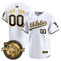 OAK 125th Anniversary Patch Vapor Premier Limited Custom Jersey - All Stitched by Oakland Athletics