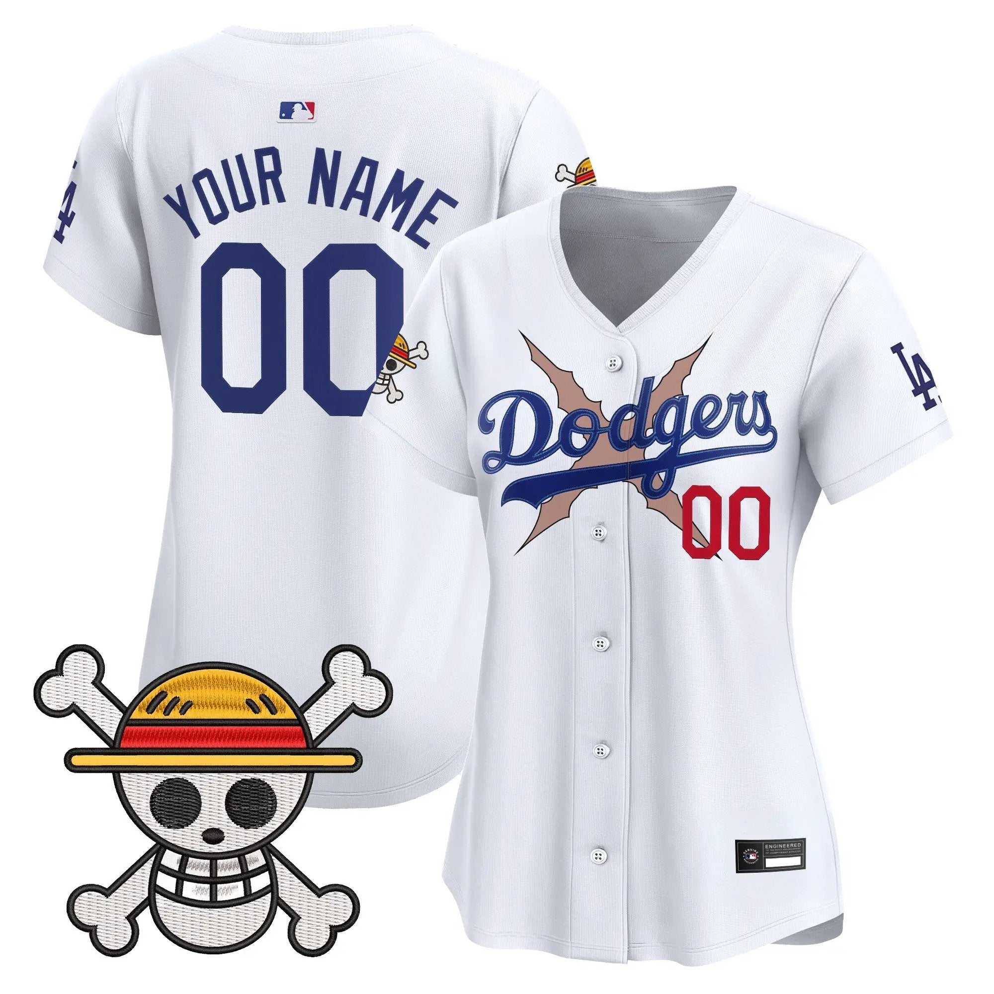 LAD x One Piece Vapor Premier Limited Custom Jersey - Stitched by Los Angeles Dodgers