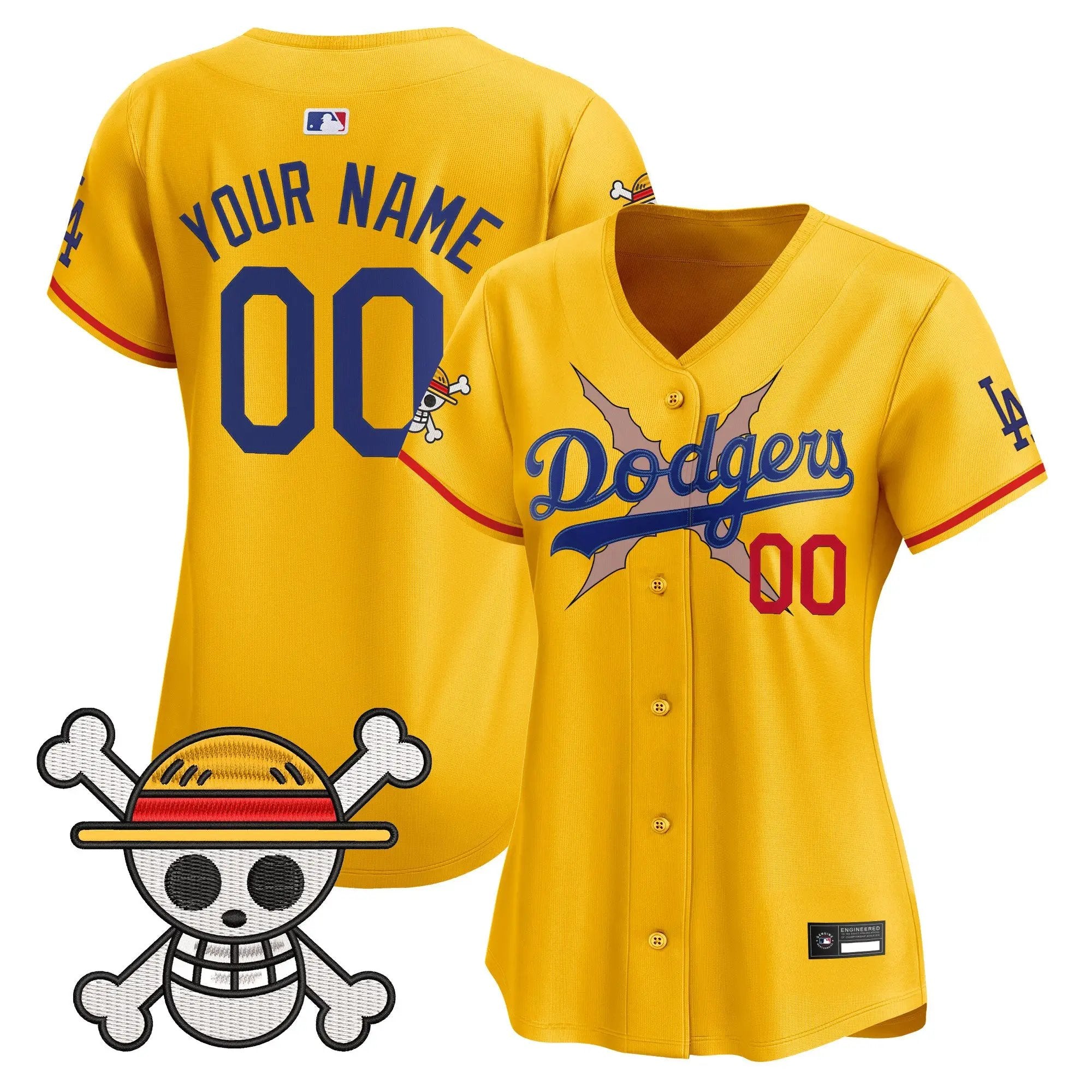LAD x One Piece Vapor Premier Limited Custom Jersey - Stitched by Los Angeles Dodgers