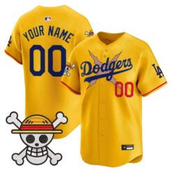 LAD x One Piece Vapor Premier Limited Custom Jersey - Stitched by Los Angeles Dodgers