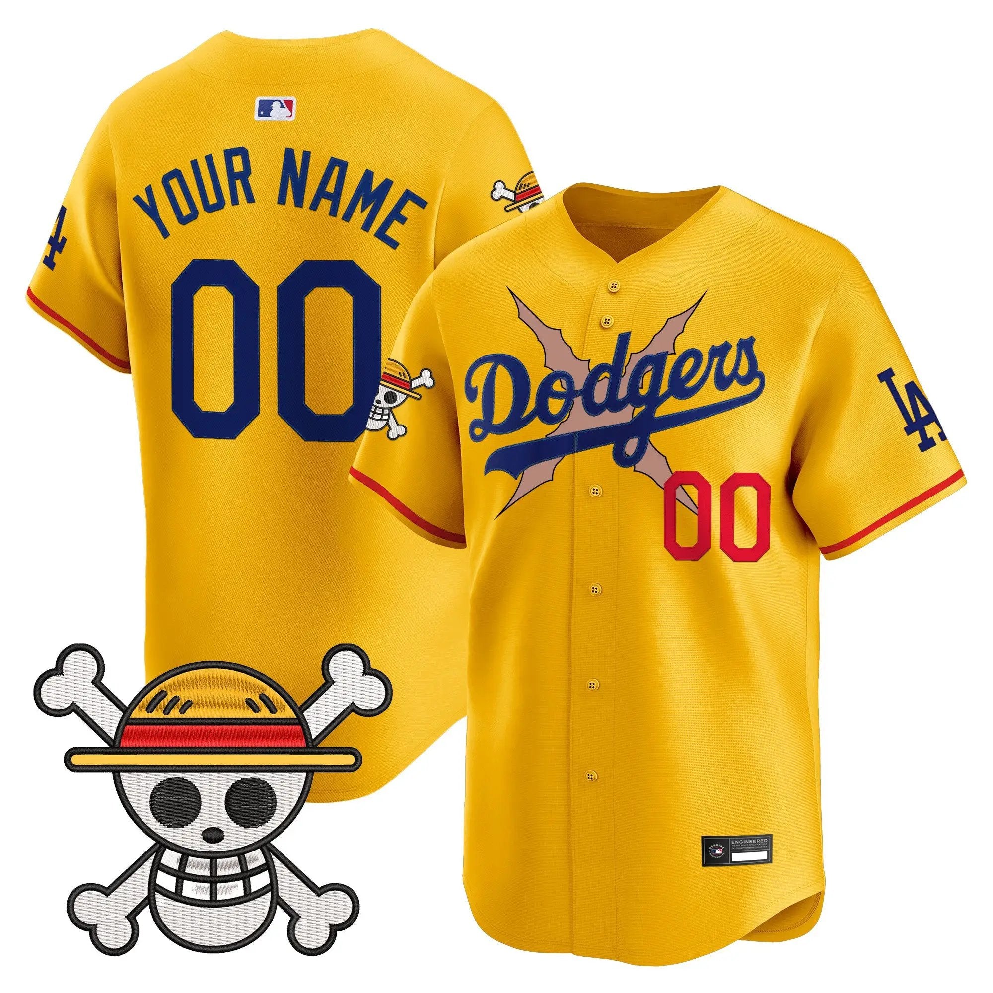 LAD x One Piece Vapor Premier Limited Custom Jersey - Stitched by Los Angeles Dodgers
