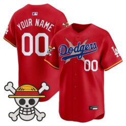 LAD x One Piece Vapor Premier Limited Custom Jersey - Stitched by Los Angeles Dodgers