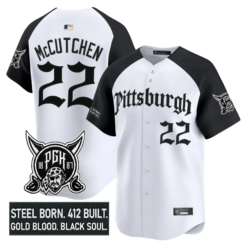 PIT 'Gothic Steel City Edition' Vapor Premier Limited Jersey - All Stitched by Pittsburgh Pirates