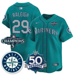 SEA Vapor Premier Limited Gold Jersey - 50th Anniversary & AL West Division Champions - All Stitched by Digigearus