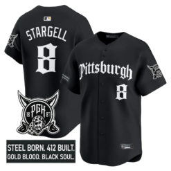 PIT 'Gothic Steel City Edition' Vapor Premier Limited Jersey - All Stitched by Pittsburgh Pirates