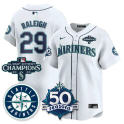 SEA Vapor Premier Limited Gold Jersey - 50th Anniversary & AL West Division Champions - All Stitched by Digigearus