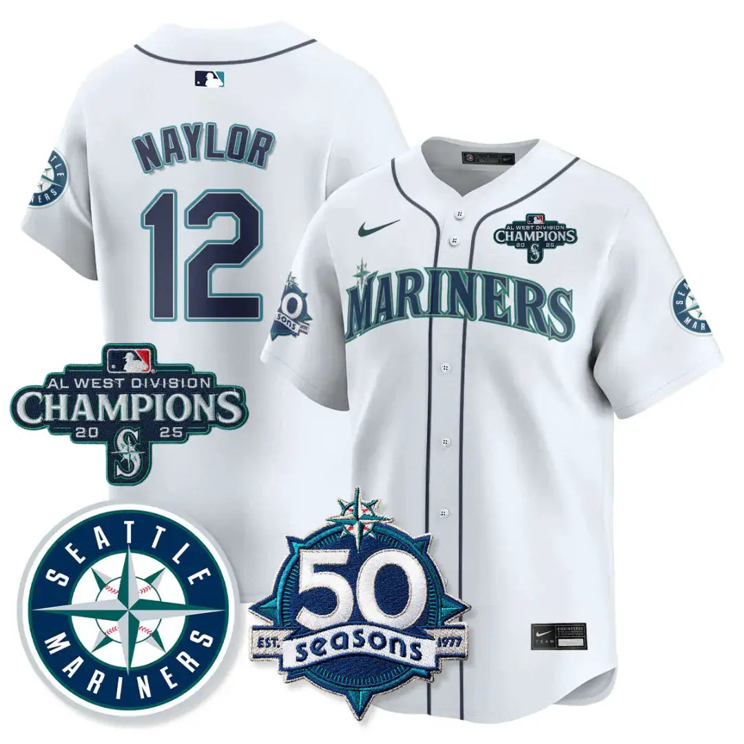 SEA Vapor Premier Limited Gold Jersey - 50th Anniversary & AL West Division Champions - All Stitched by Digigearus