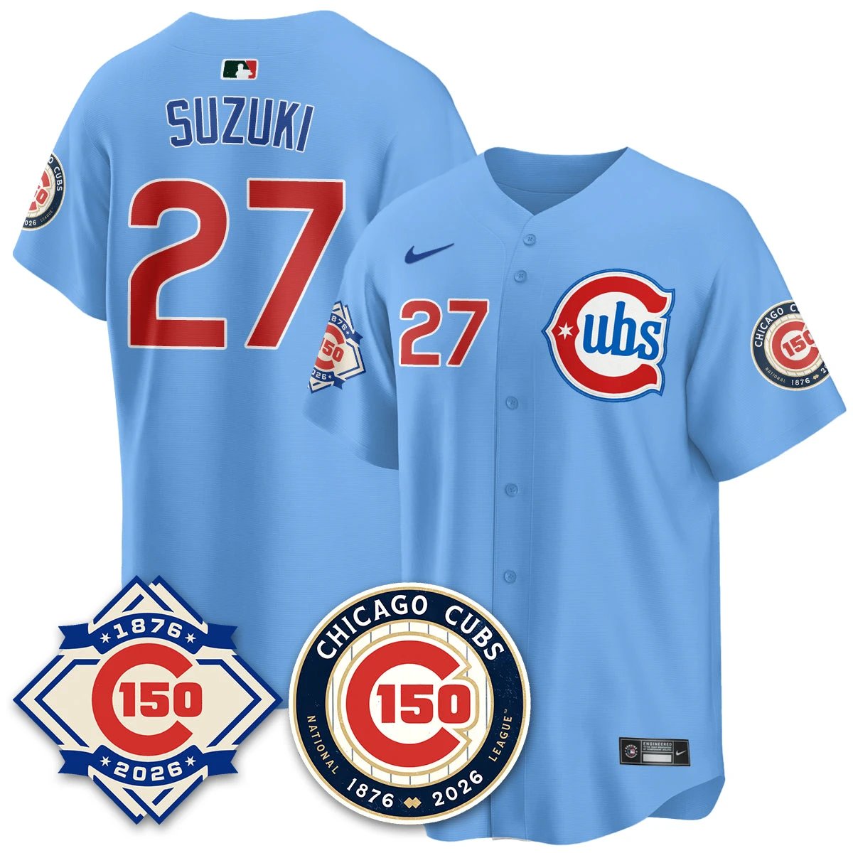 CHC Vapor Limited Gold Jersey - 150th Anniversary - All Stitched by Chicago Cubs