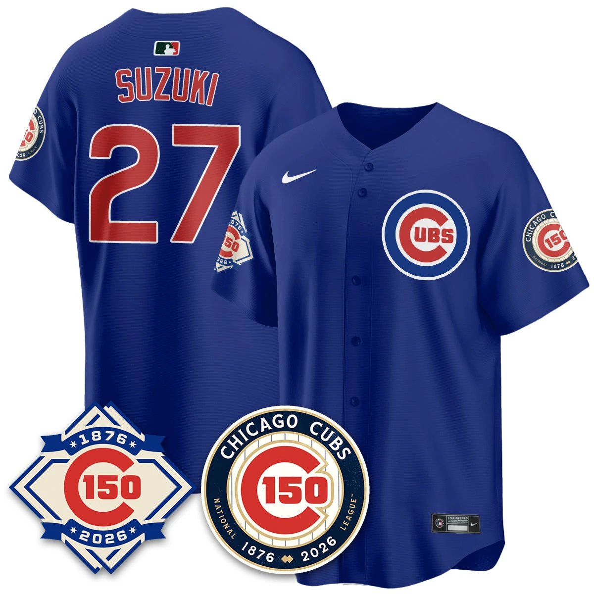 CHC Vapor Limited Gold Jersey - 150th Anniversary - All Stitched by Chicago Cubs