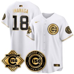 CHC Vapor Limited Gold Jersey - 150th Anniversary - All Stitched by Chicago Cubs