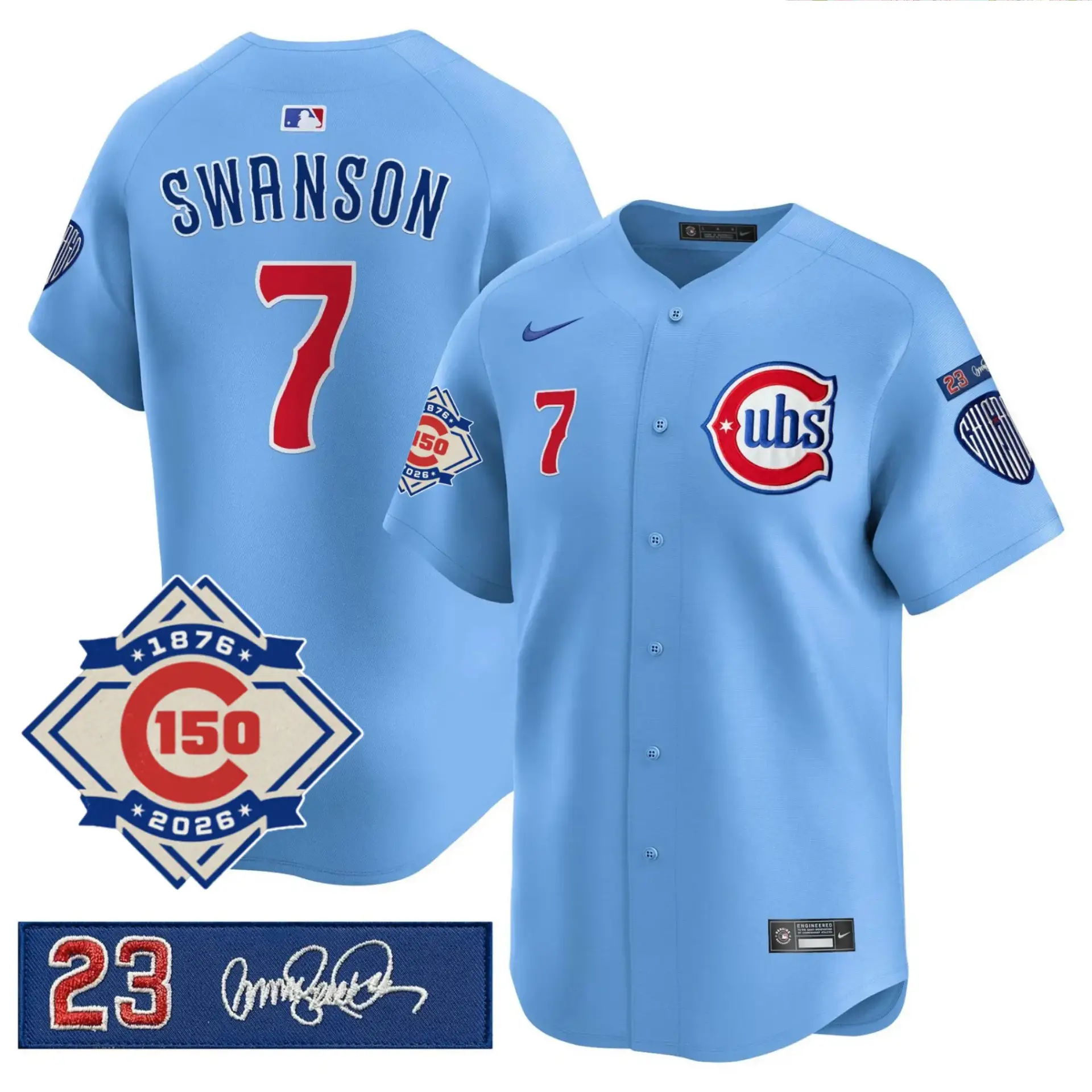 CHC Limited Jersey - 150th Anniversary & 'Ryno' Tribute Patch - All Stitched by Chicago Cubs