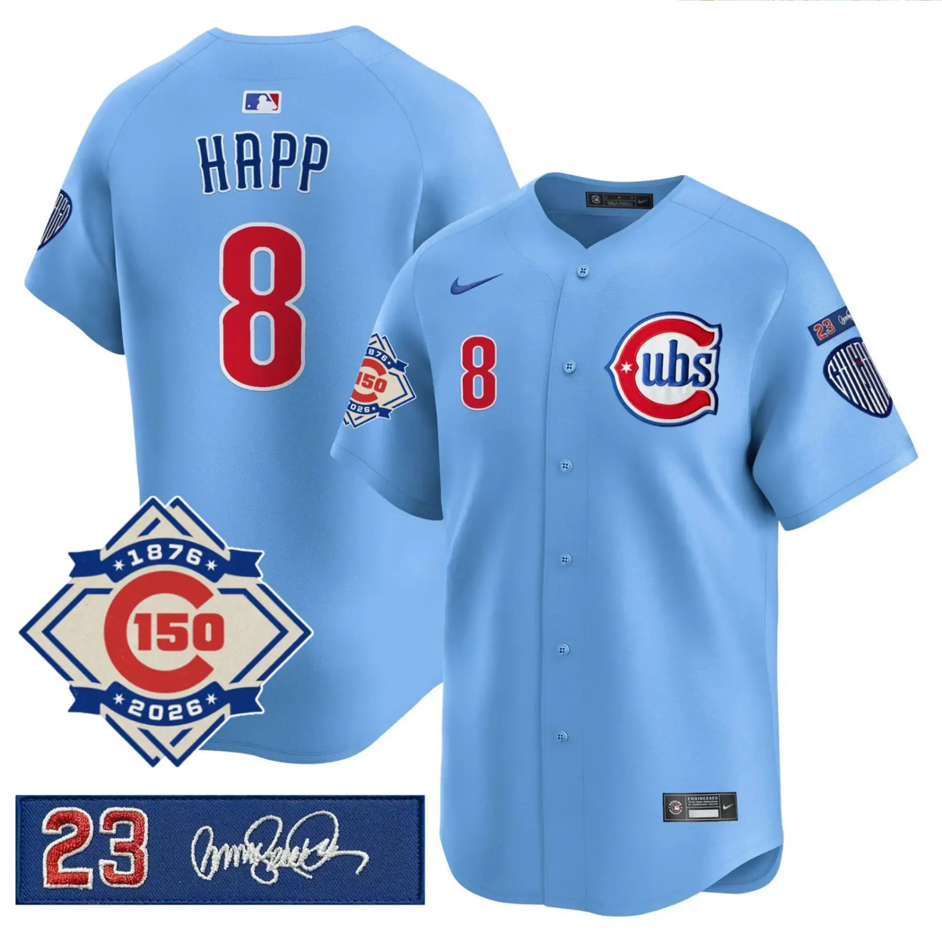 CHC Limited Jersey - 150th Anniversary & 'Ryno' Tribute Patch - All Stitched by Chicago Cubs