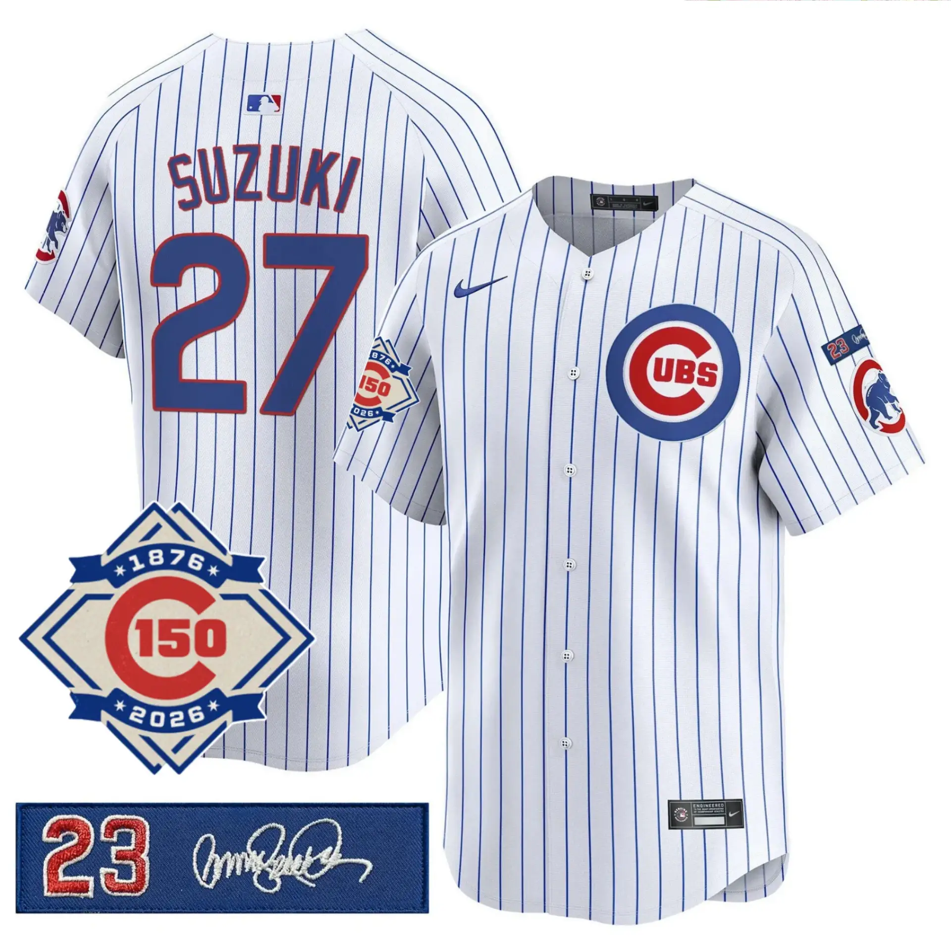 CHC Limited Jersey - 150th Anniversary & 'Ryno' Tribute Patch - All Stitched by Chicago Cubs