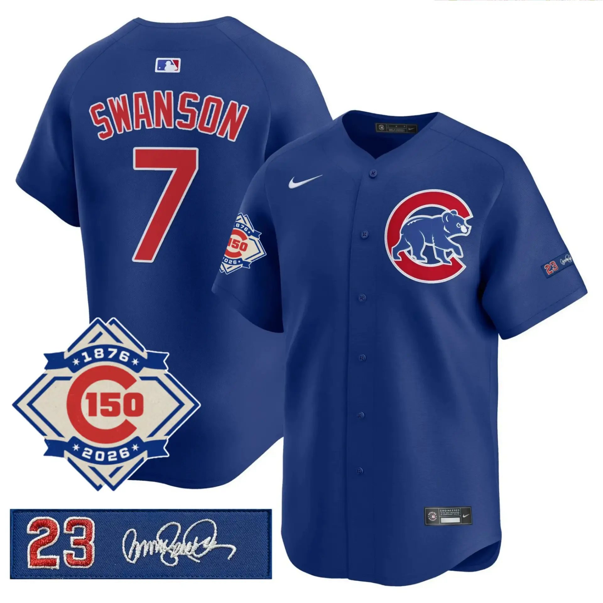 CHC Limited Jersey - 150th Anniversary & 'Ryno' Tribute Patch - All Stitched by Chicago Cubs