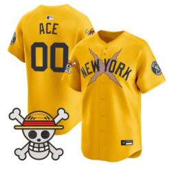 Ace Jersey #00 Yankees One Piece Vapor Premier Stitched by My Store
