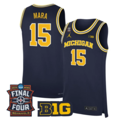 Aday Mara Jersey #15 Michigan Wolverines 2026 Final Four Stitched Navy by My store basketball