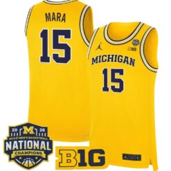 Aday Mara Jersey #15 Michigan Wolverines 2026 National Champions Stitched by My store basketball