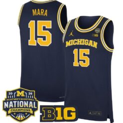 Aday Mara Jersey #15 Michigan Wolverines 2026 National Champions Stitched by My store basketball