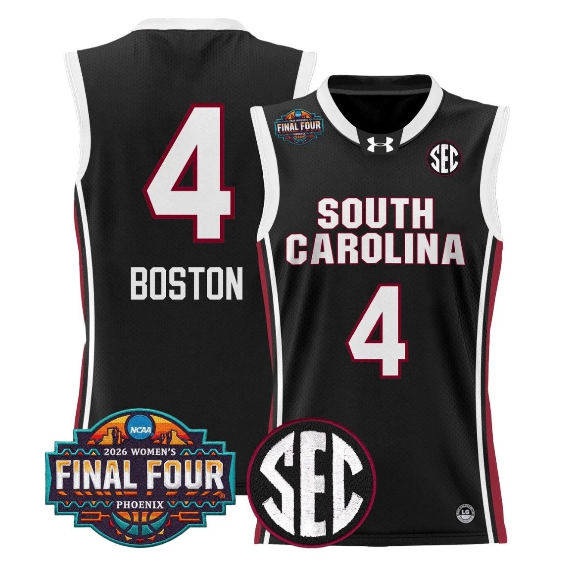 Aliyah Boston Jersey #4 South Carolina 2026 Final Four Stitched Black by My store basketball