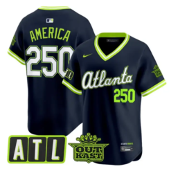 America Jersey #250 Atlanta Braves 2026 City Connect Outkast Stitched by My Store