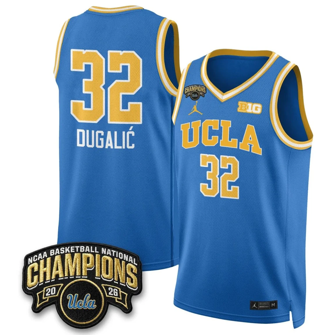 Angela Dugalić Jersey #32 UCLA Basketball Champion 2026 Limited Stitched by My store basketball