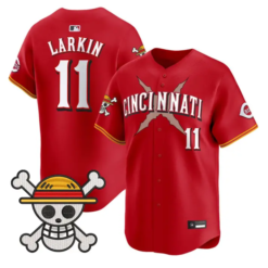 Barry Larkin Jersey #11 Cincinnati Reds One Piece Premier Stitched by My Store
