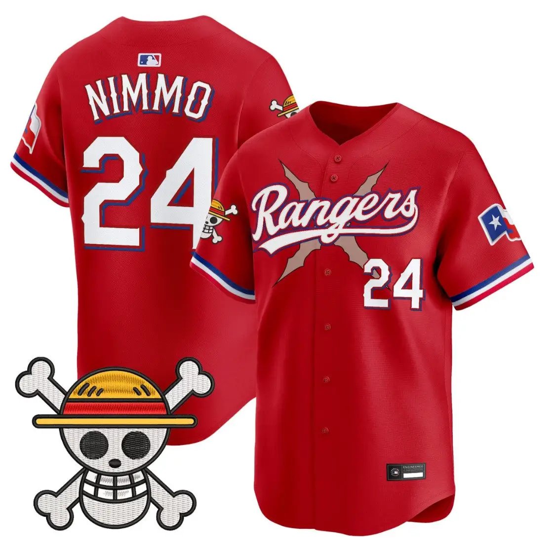 Brandon Nimmo Jersey #24 Texas Rangers One Piece Premier Limited Stitched by My Store